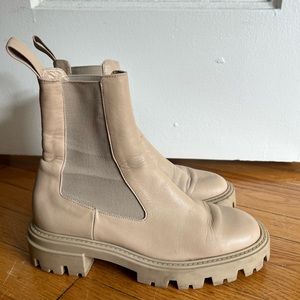 ZARA NEUTRAL CHELSEA BOOT SIZE 38EU 8US